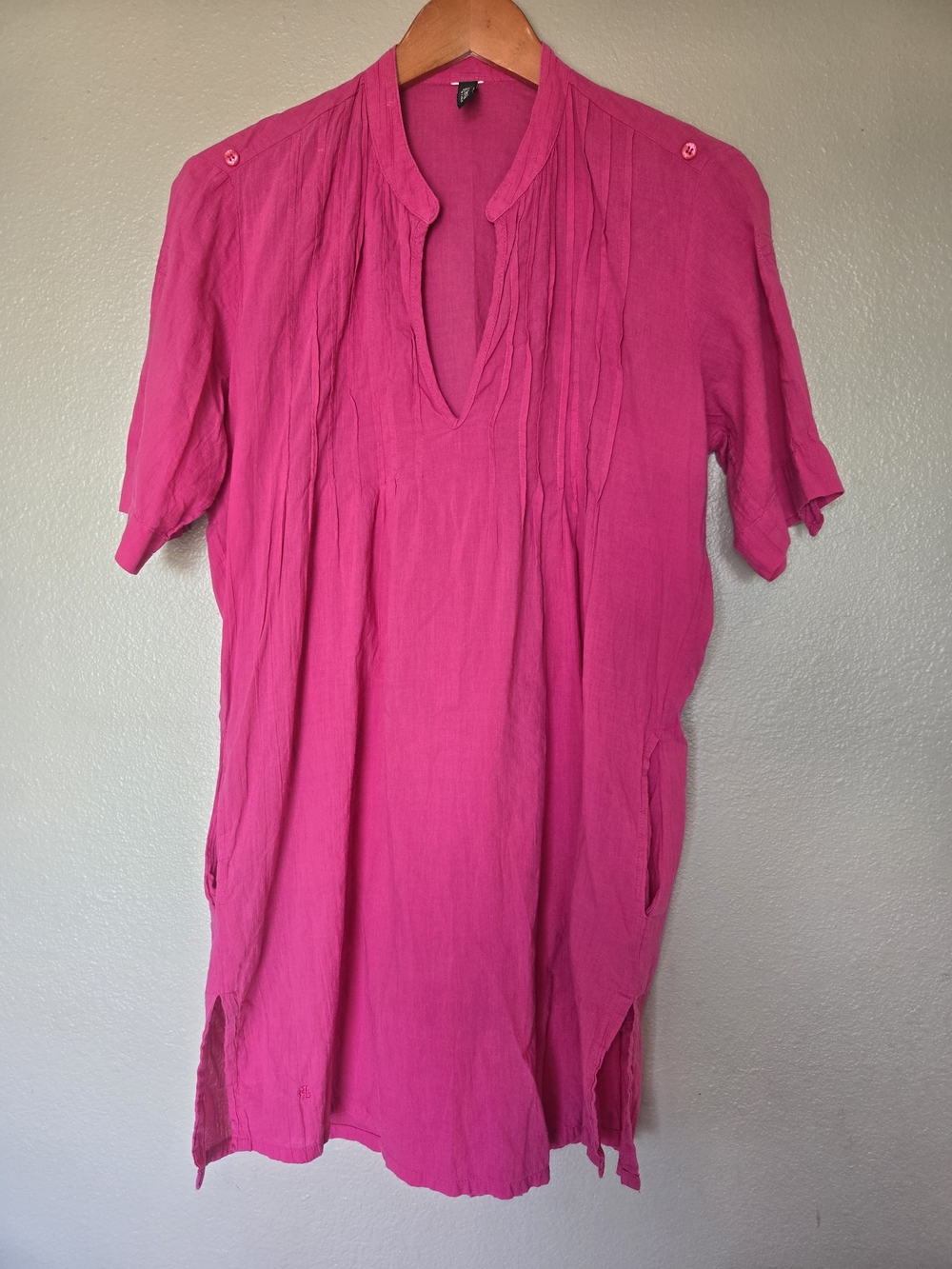 Lauren Ralph Lauren Pink Swim Coverup Tunic, Summer, Classic, Resort, Old Money